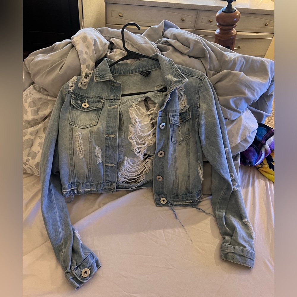Distressed Jean jacket